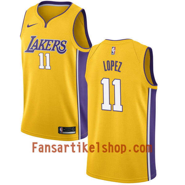 NBA Los Angeles Lakers Trikot Brook Lopez 11 Nike 2017-18 Gold Swingman - Herren NBA Los Angeles Lakers Trikot Brook Lopez 11 Nike 2017-18 Gold Swingman - Herren